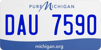 MI license plate DAU7590