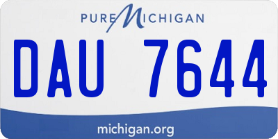 MI license plate DAU7644