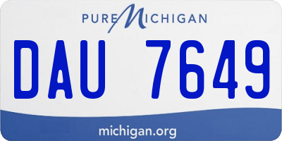 MI license plate DAU7649