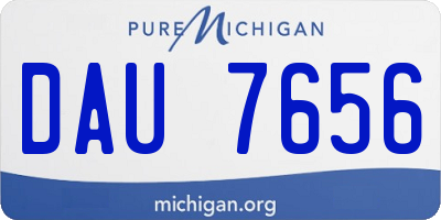 MI license plate DAU7656