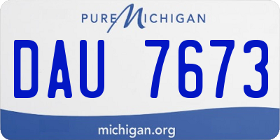 MI license plate DAU7673