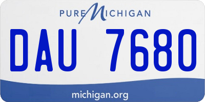 MI license plate DAU7680