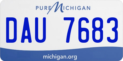 MI license plate DAU7683