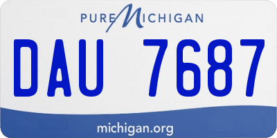 MI license plate DAU7687