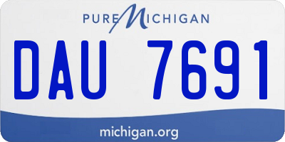 MI license plate DAU7691