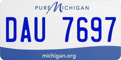 MI license plate DAU7697