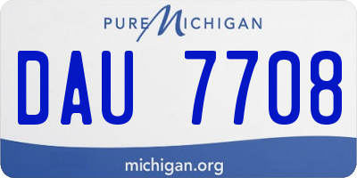 MI license plate DAU7708