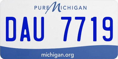 MI license plate DAU7719