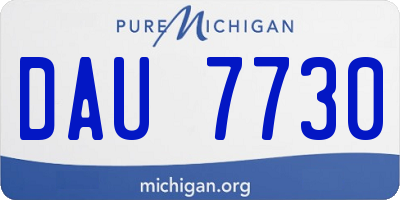 MI license plate DAU7730