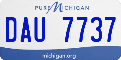 MI license plate DAU7737