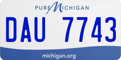 MI license plate DAU7743