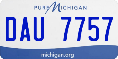 MI license plate DAU7757