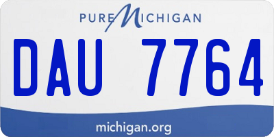 MI license plate DAU7764
