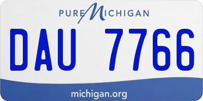 MI license plate DAU7766