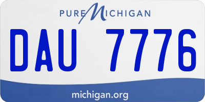 MI license plate DAU7776