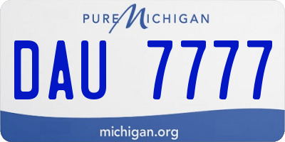 MI license plate DAU7777