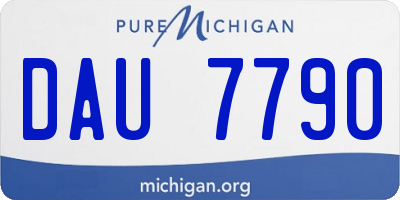 MI license plate DAU7790