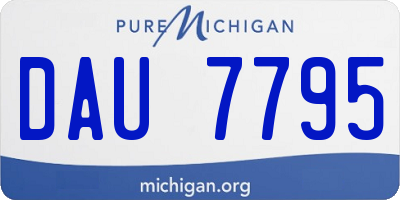 MI license plate DAU7795