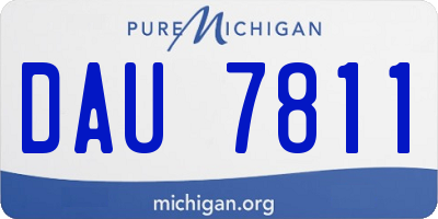 MI license plate DAU7811