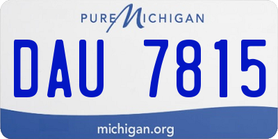 MI license plate DAU7815