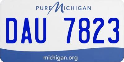 MI license plate DAU7823