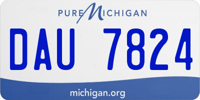 MI license plate DAU7824