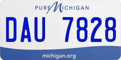 MI license plate DAU7828