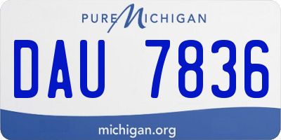 MI license plate DAU7836