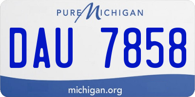 MI license plate DAU7858