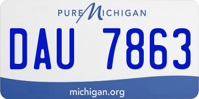 MI license plate DAU7863
