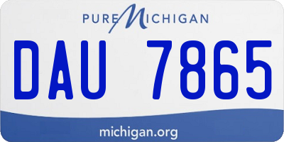 MI license plate DAU7865