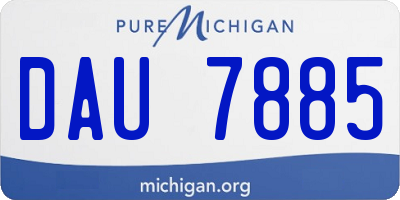 MI license plate DAU7885