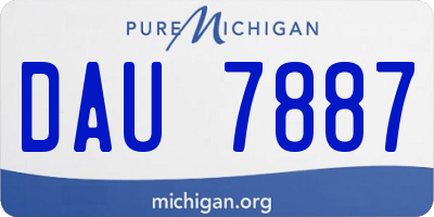 MI license plate DAU7887