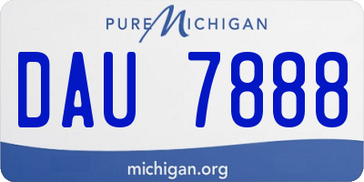 MI license plate DAU7888