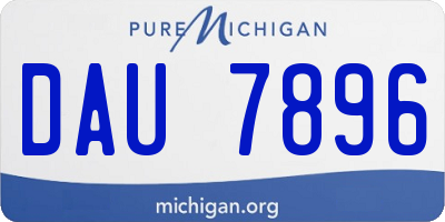 MI license plate DAU7896