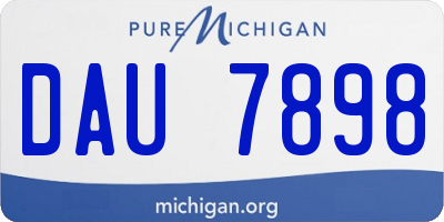 MI license plate DAU7898