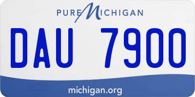 MI license plate DAU7900