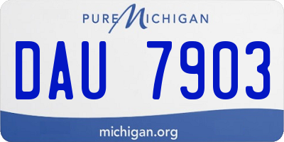 MI license plate DAU7903