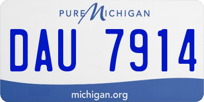 MI license plate DAU7914