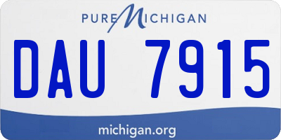 MI license plate DAU7915