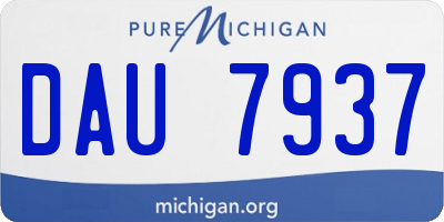 MI license plate DAU7937