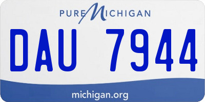 MI license plate DAU7944