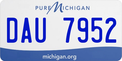 MI license plate DAU7952