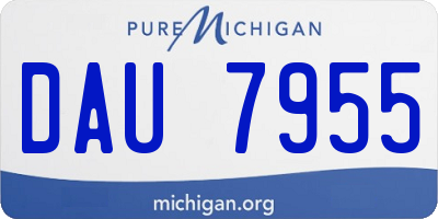 MI license plate DAU7955