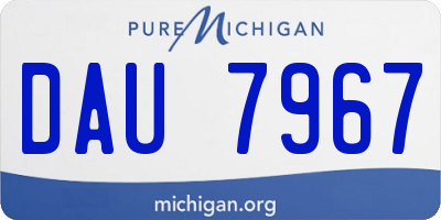 MI license plate DAU7967