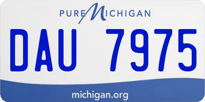 MI license plate DAU7975