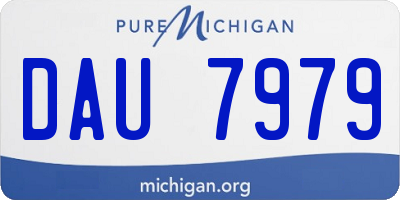 MI license plate DAU7979