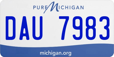 MI license plate DAU7983