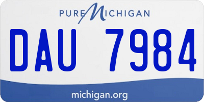 MI license plate DAU7984