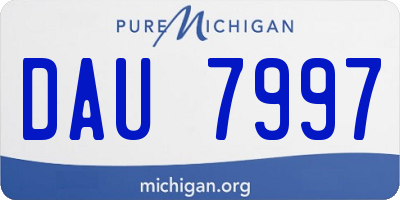 MI license plate DAU7997